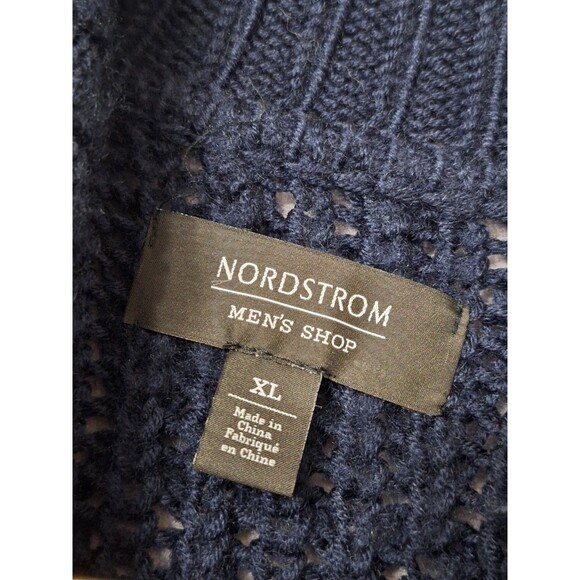 Nordstrom Men's Shop Thick Chunky Knit Turtleneck Sweater Men's XL Wool Blend - Picture 4 of 13